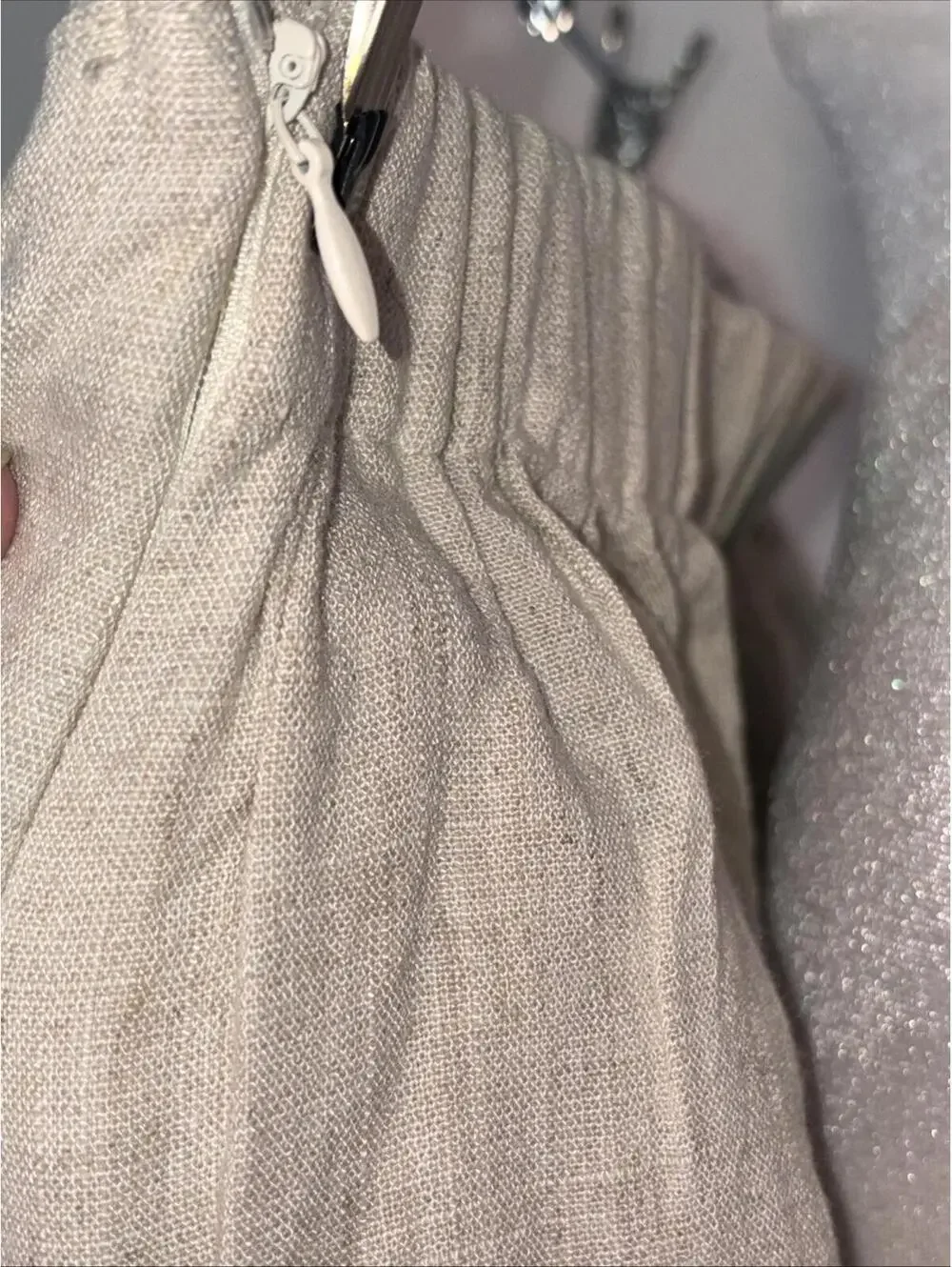 We:some Linen Blend Shorts, Front Tie Side Zipper Elastic Back Waist‎ Large NWT